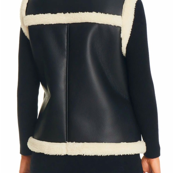 Stylish warm leather vest - Picture 2 of 3